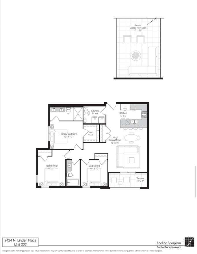 2424 N Linden Place 203, Chicago, IL 60647 MLS 11951836