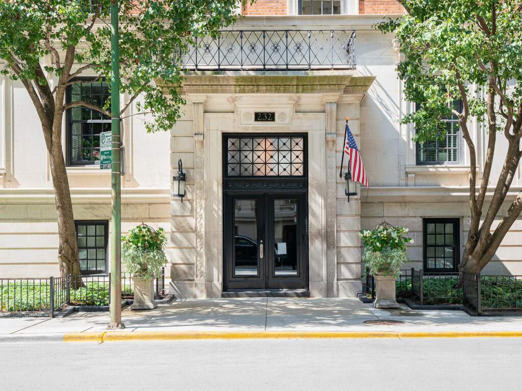 Exterior of 232 East Walton Place, a cooperative building near Chicago’s lakefront