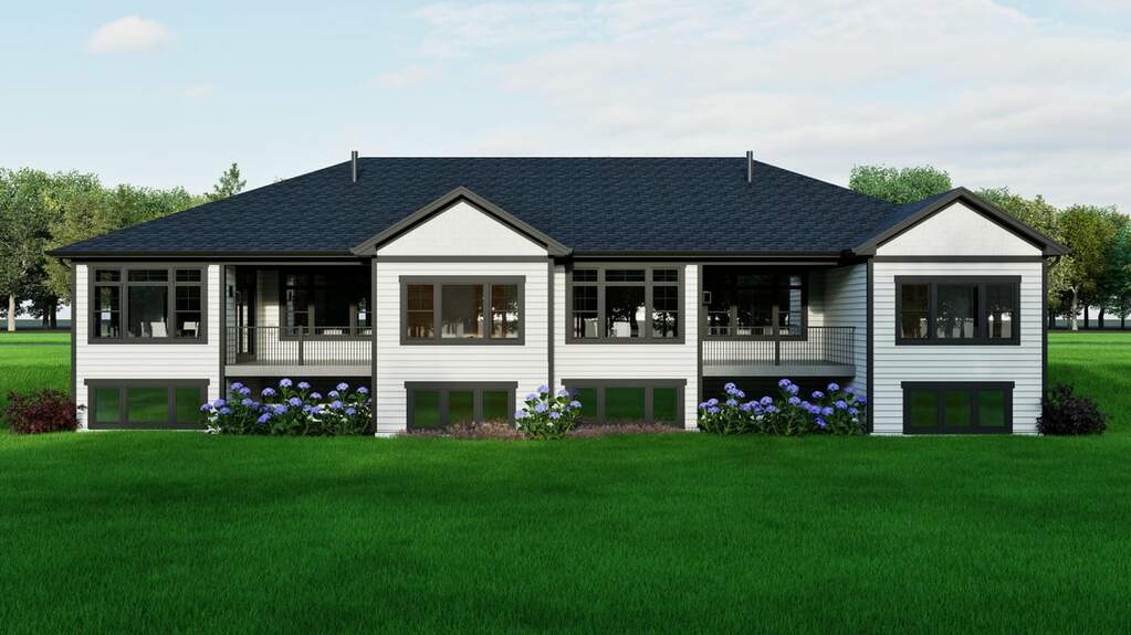 Building C_Rear Exposure_8K_White Siding at 599 Pioneer Ct #23 RIGHT, Dousman, WI 53118