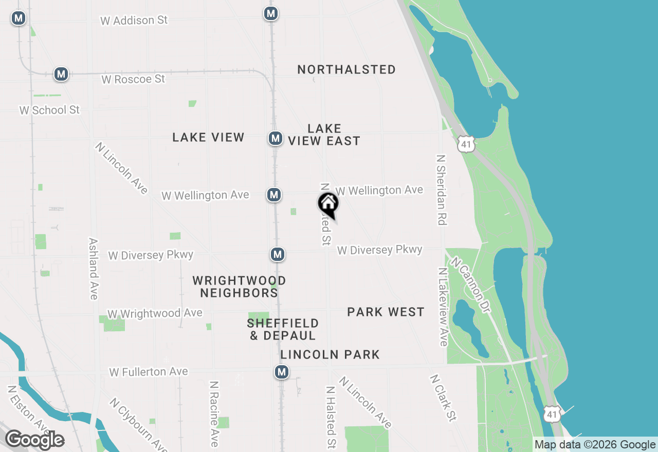 Map of 2853 N Halsted Street #202, Chicago, IL 60657