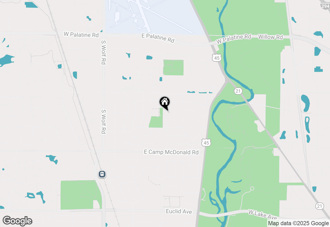 Map of 1720 N Burning Bush Lane, Mount Prospect, IL 60056