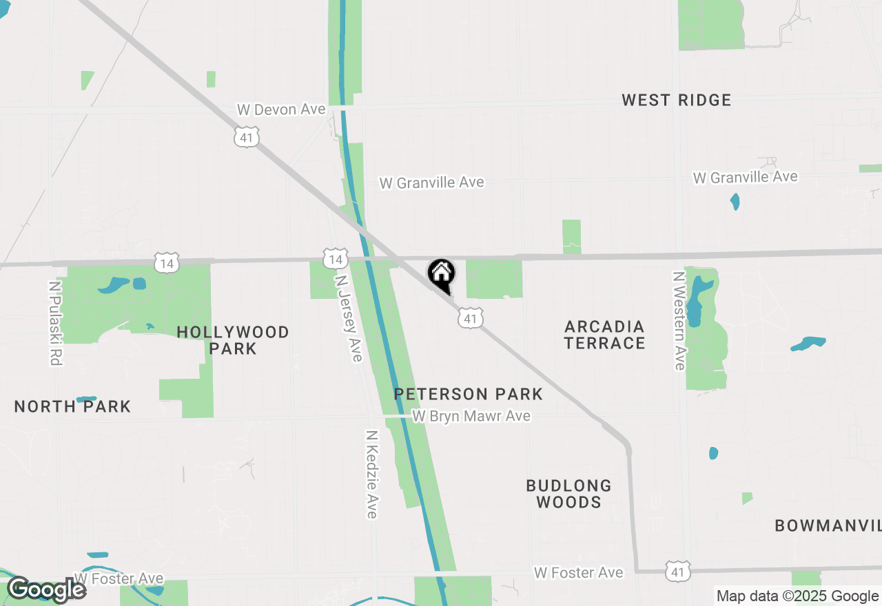 Map of 5914 N Lincoln Avenue #1E, Chicago, IL 60659