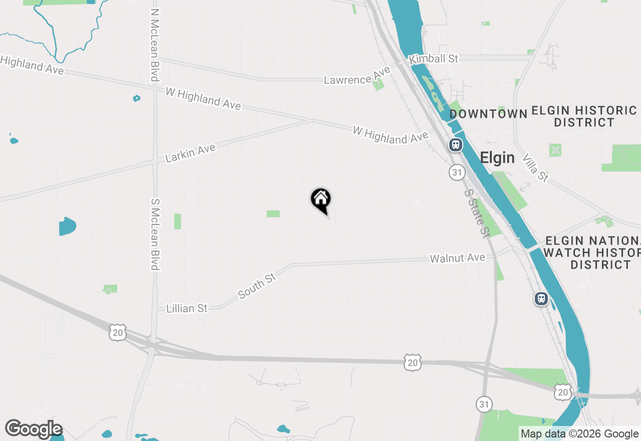 Map of (Address confidential), Elgin, Illinois 60123