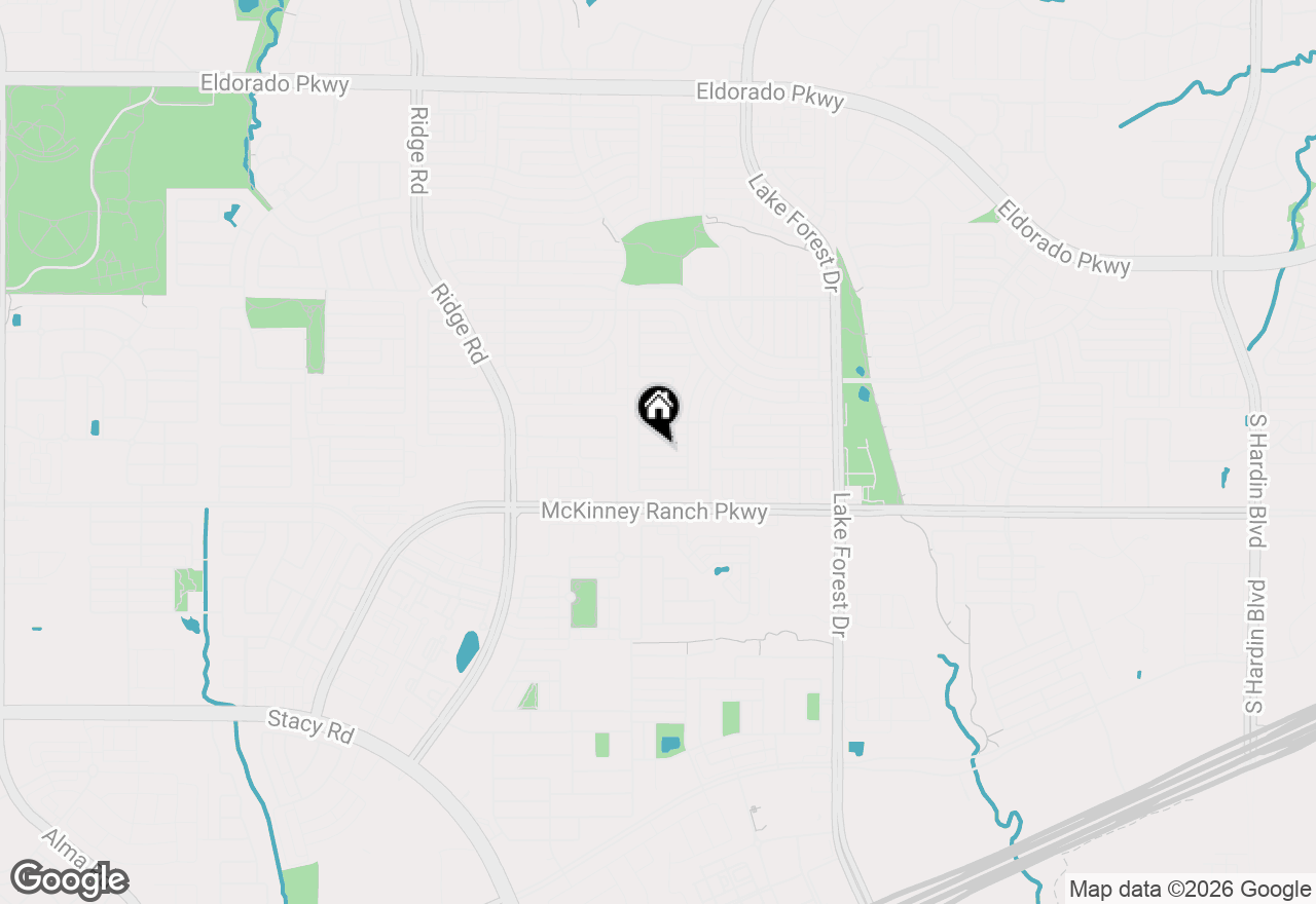 Map of (Address confidential), Mckinney, Texas 75070