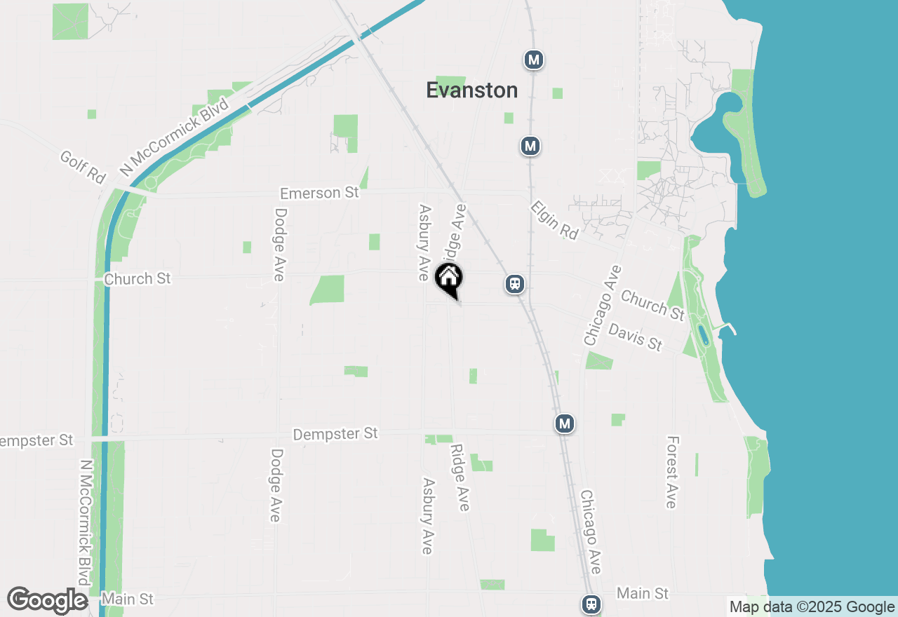 Map of 1585 Ridge Ave #202, Evanston, IL 60201