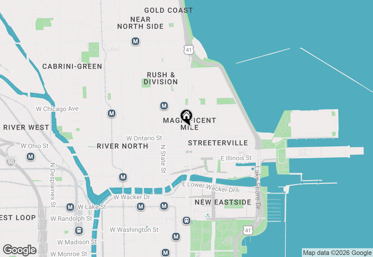 Map of 118 E Erie Street #28F, Chicago, IL 60611