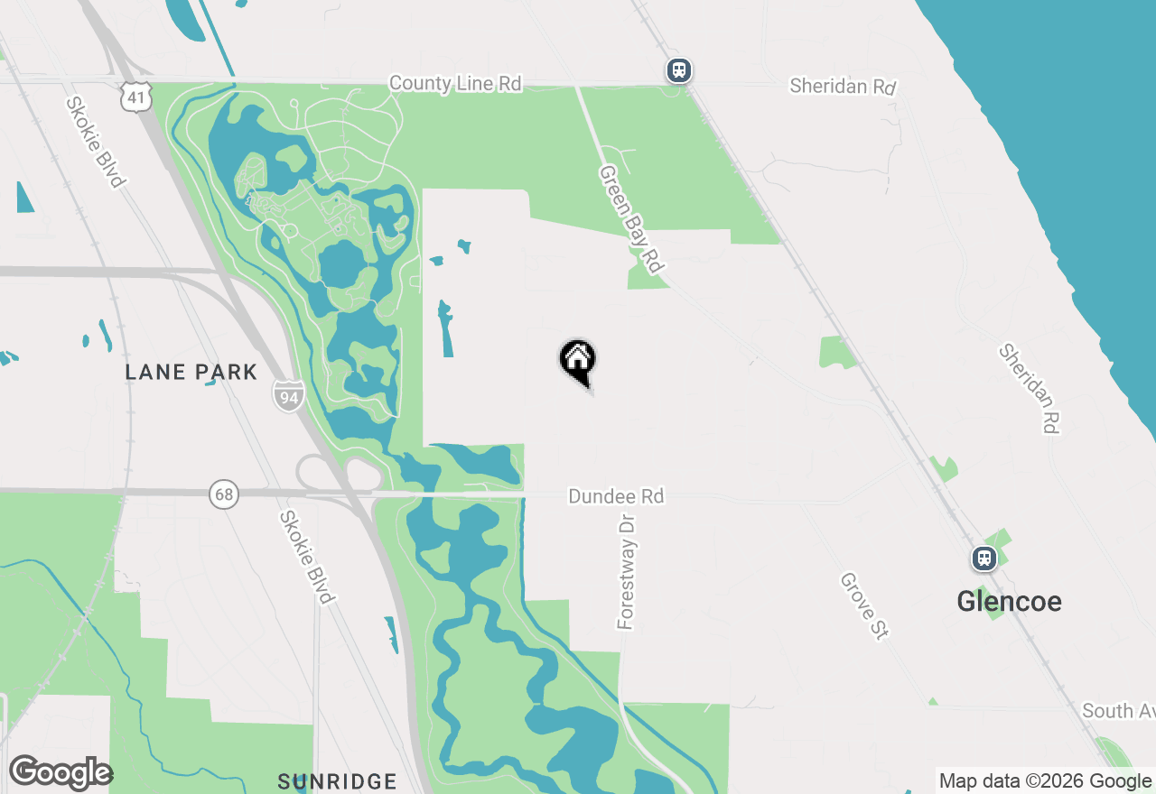 Map of 620 Orchard Lane, Glencoe, IL 60022