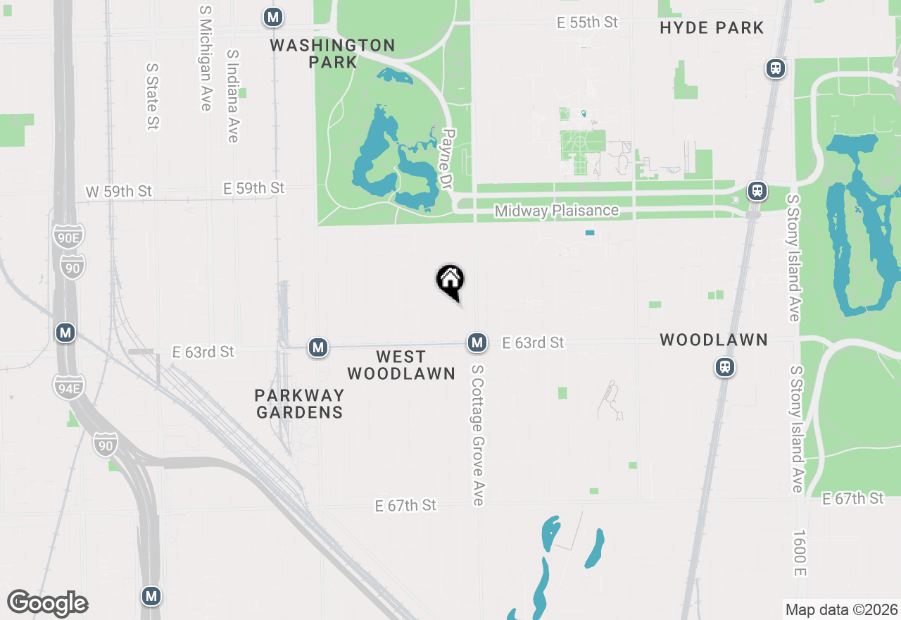 Map of 6206 S Evans Avenue #1, Chicago, IL 60637