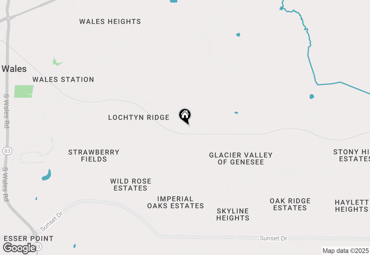 Map of S23W30709 Brecon Way, Wales, WI 53183