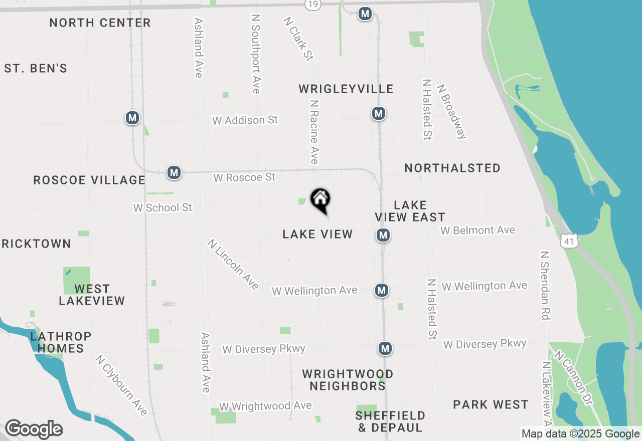 Map of 3227 N Racine Avenue #1, Chicago, IL 60657