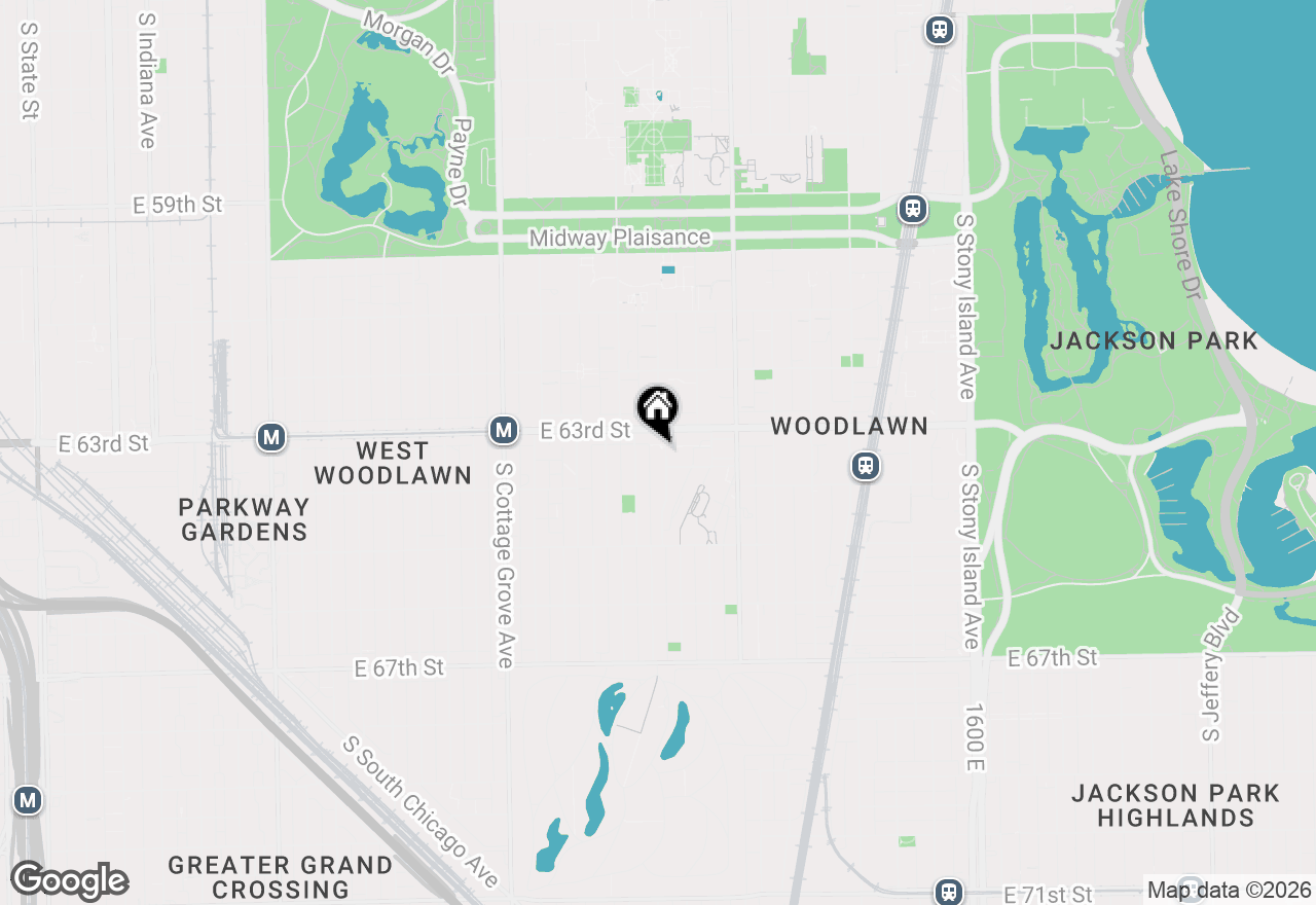 Map of 6320 S Greenwood Avenue #G, Chicago, IL 60637