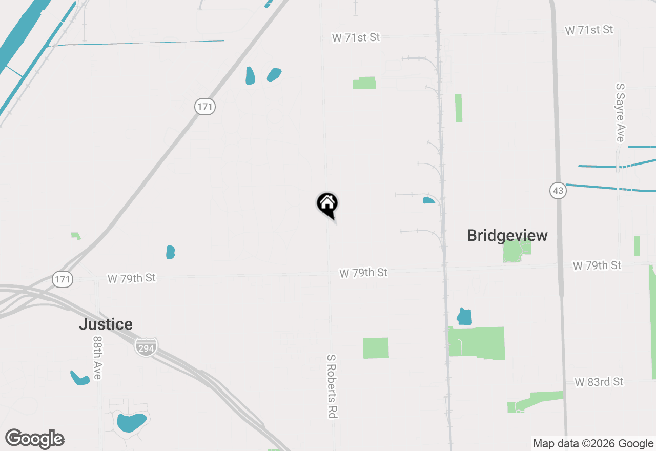 Map of (Address confidential), Bridgeview, Illinois 60455
