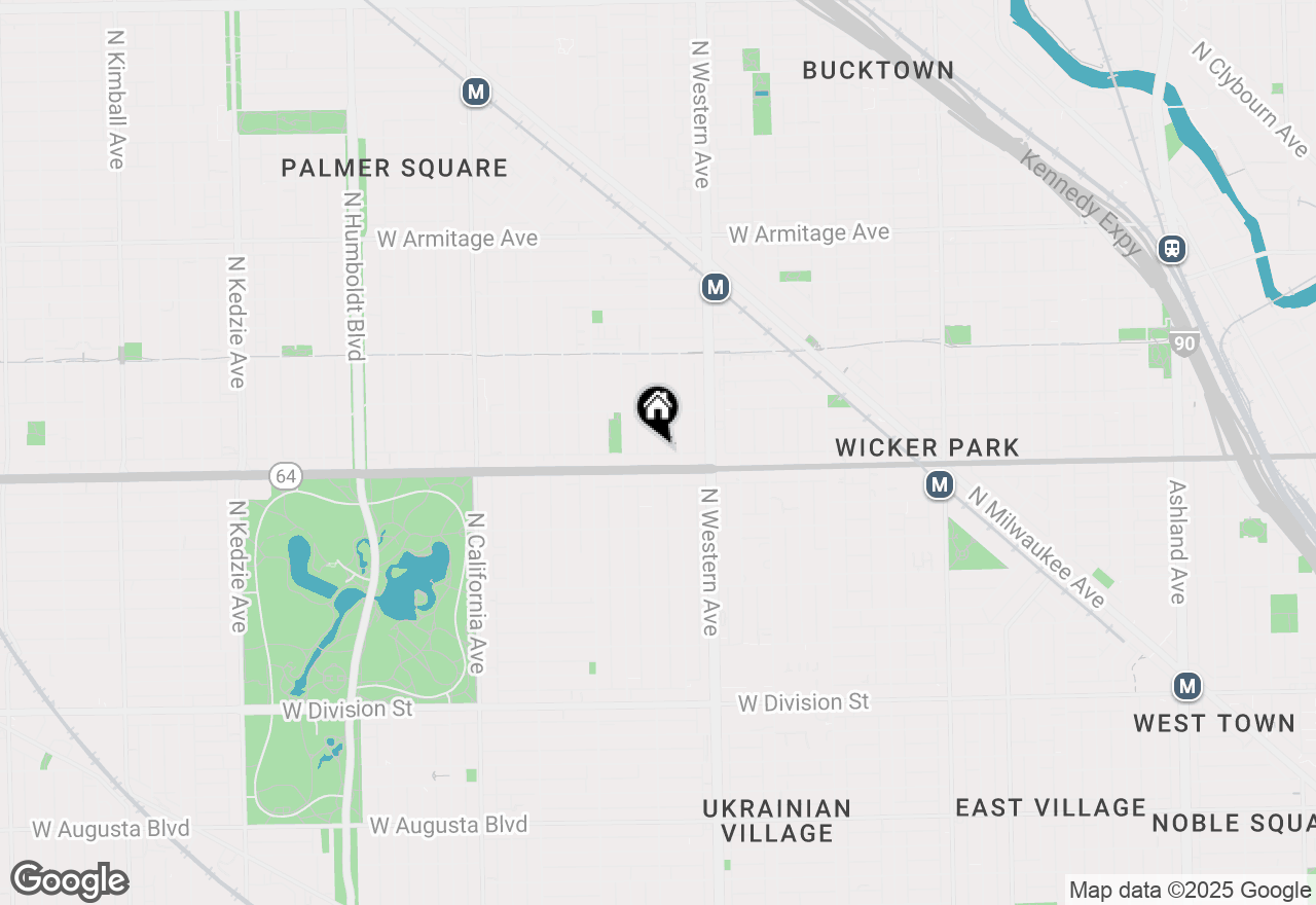 Map of 1617 N Campbell Avenue #3N, Chicago, IL 60622