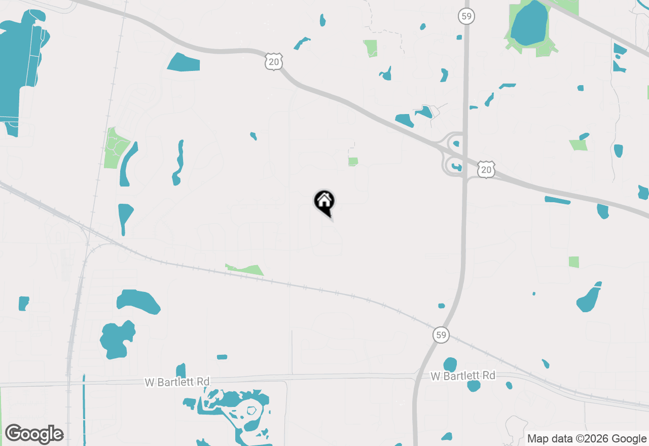 Map of 1223 Summersweet Lane, Bartlett, IL 60103