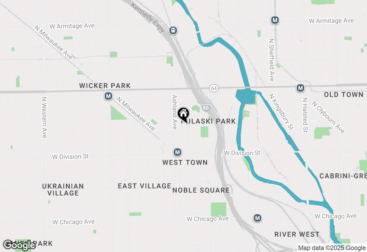 Map of 1346 N Bosworth Avenue #1, Chicago, IL 60642