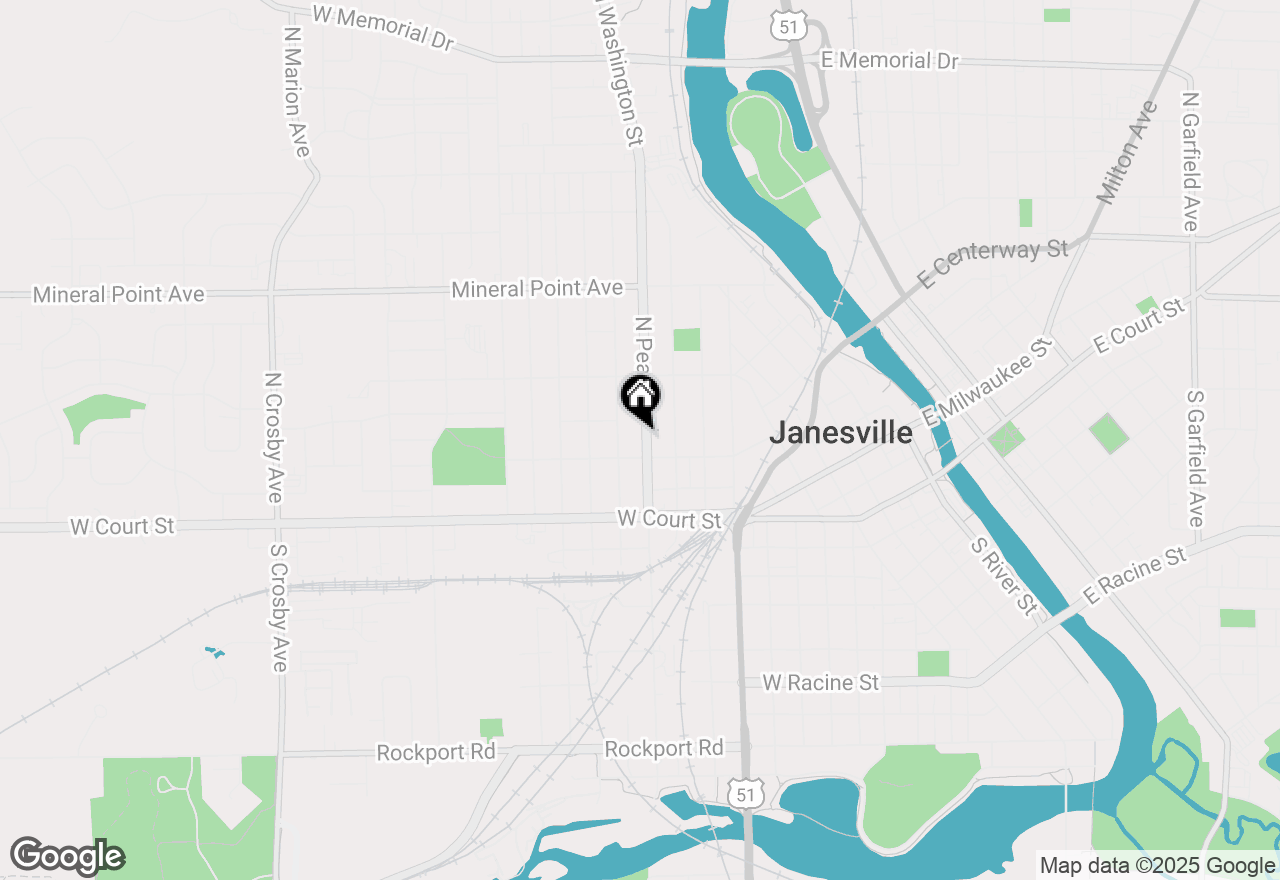 Map of 217 N Pearl Street, Janesville, WI 53548