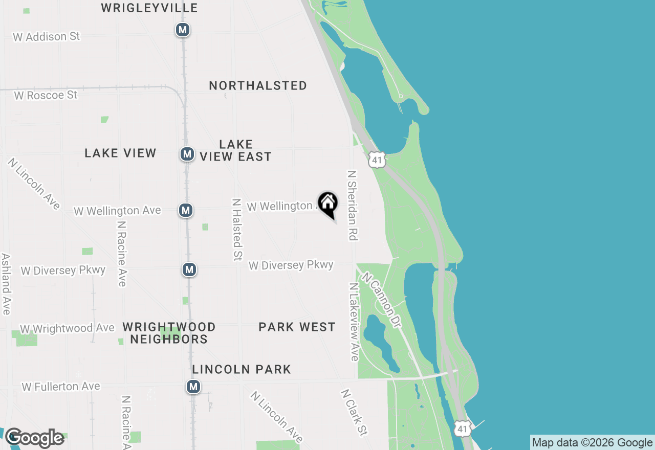 Map of 2931 N Pine Grove Avenue #1, Chicago, IL 60657