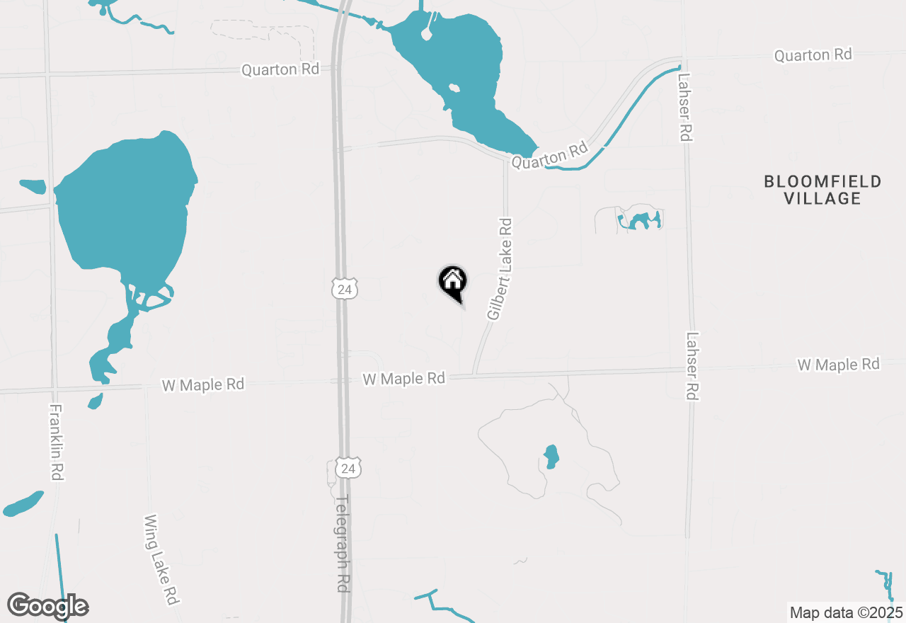 Map of 6360 Hills Drive, Bloomfield Hills, MI 48301