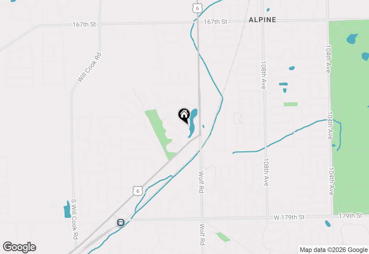 Map of 17326 Brook Crossing Court, Orland Park, IL 60467