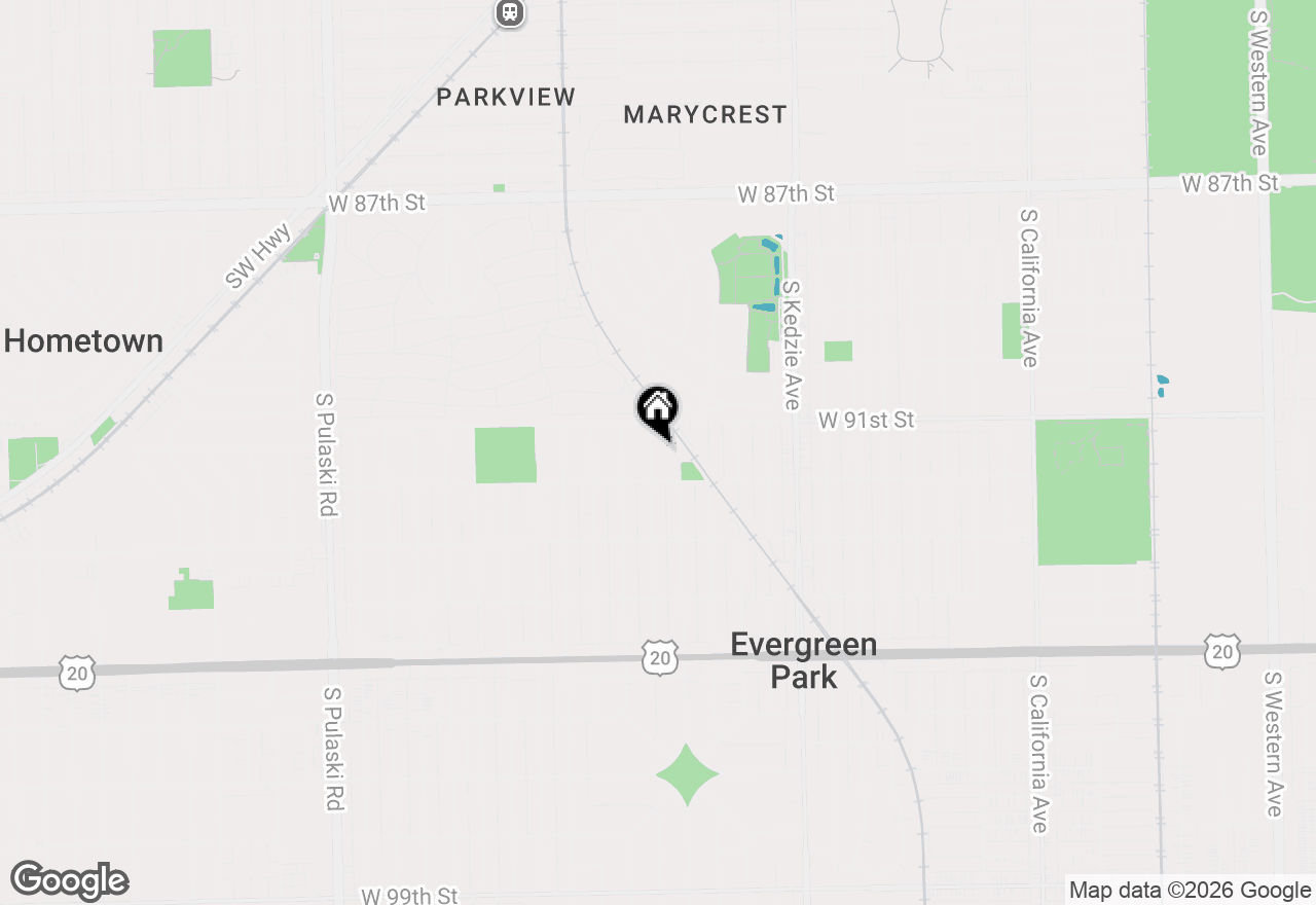 Map of 9129 S Trumbull Avenue, Evergreen Park, IL 60805