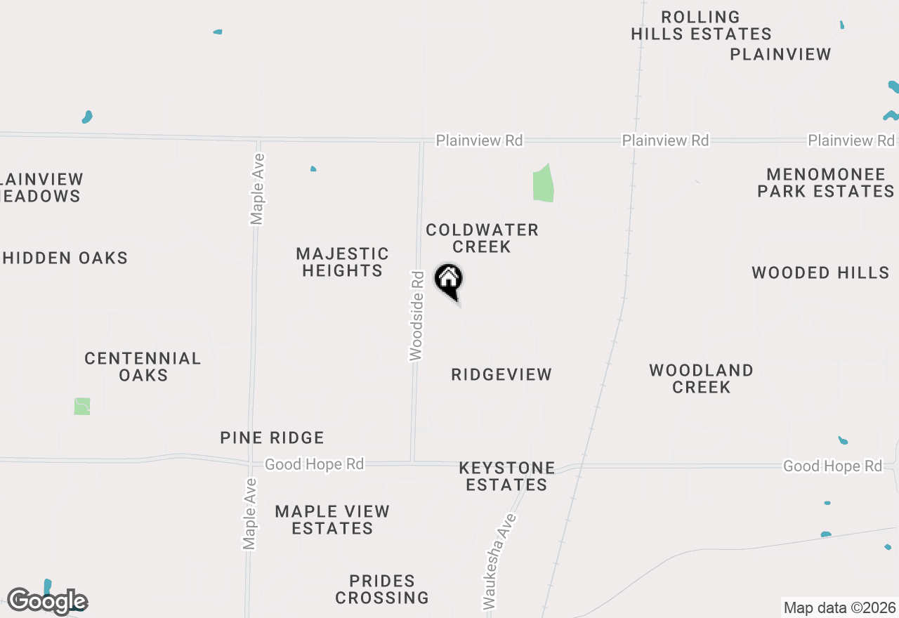 Map of N75W23408 N Ridgeview Cir, Sussex, WI 53089