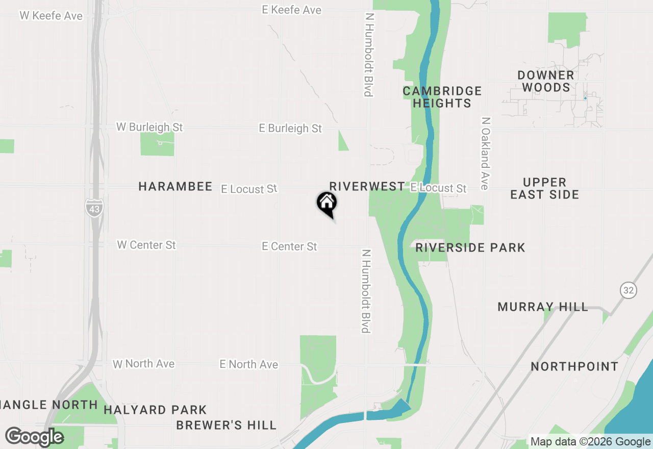 Map of 2762 N Fratney St, Milwaukee, WI 53212