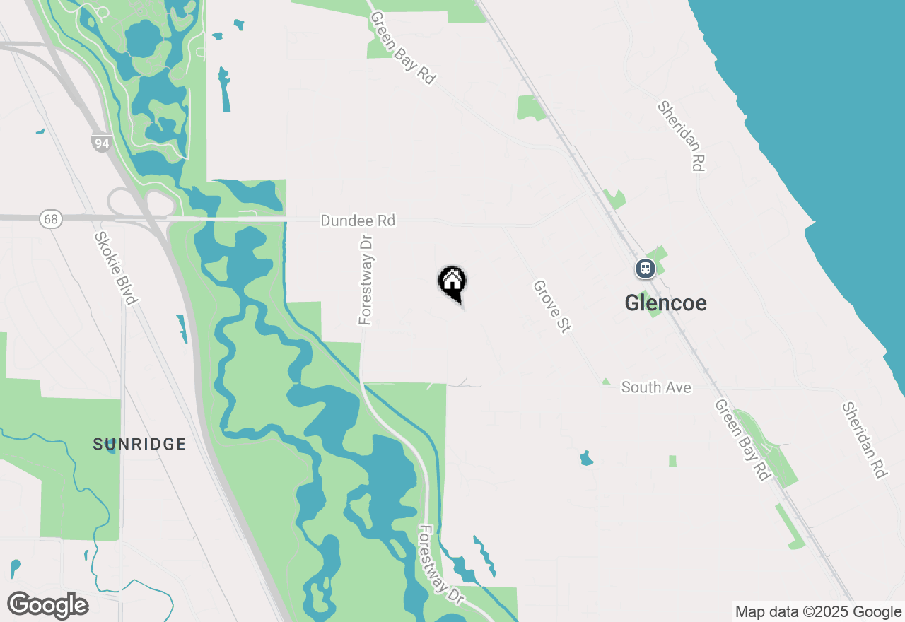 Map of 595 Lincoln Avenue, Glencoe, IL 60022