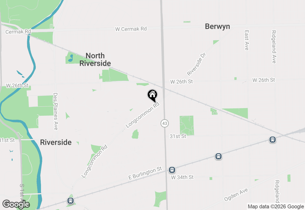 Map of 496 Longcommon Road, Riverside, IL 60546