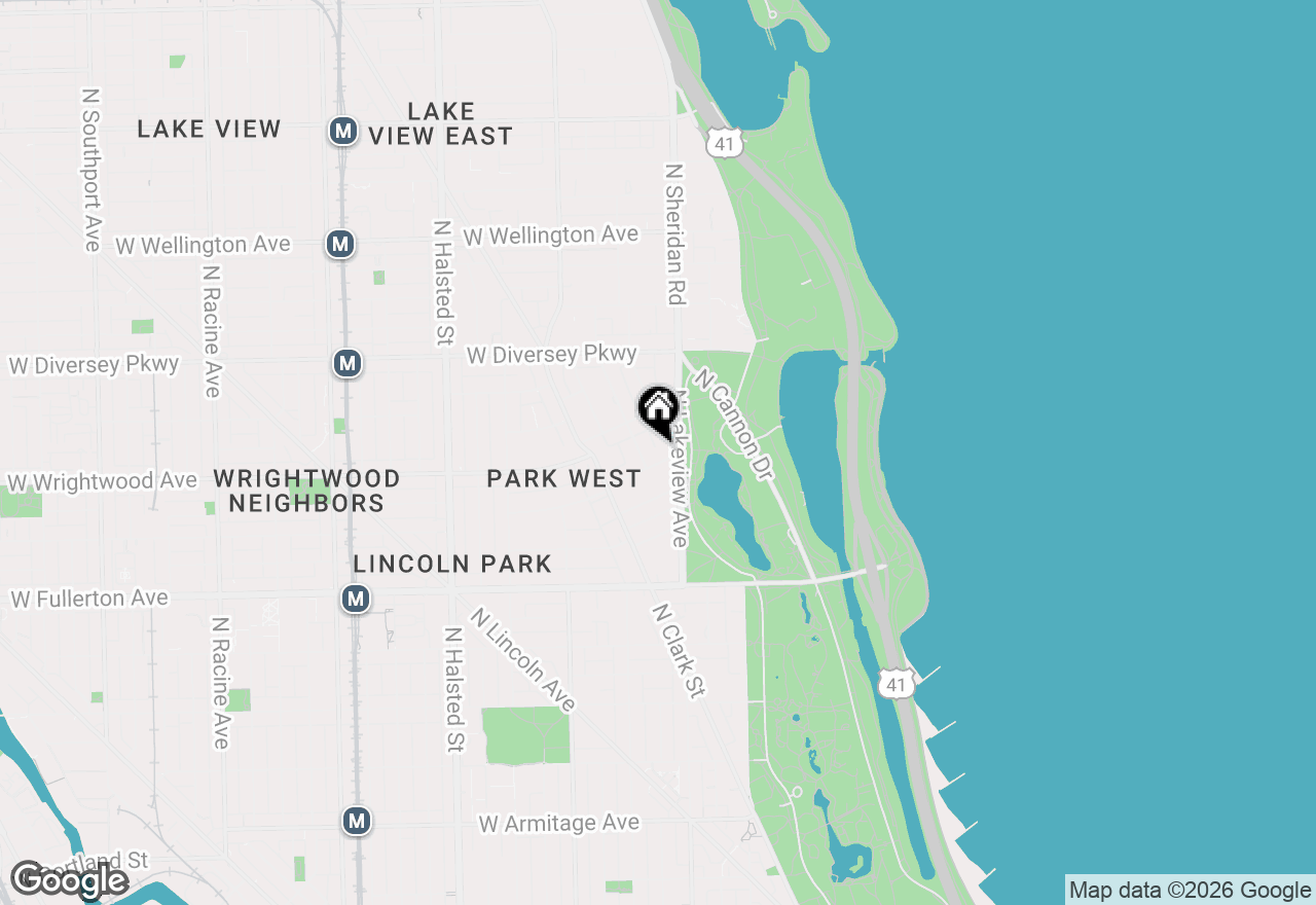 Map of 416 W Deming Place #3, Chicago, IL 60614