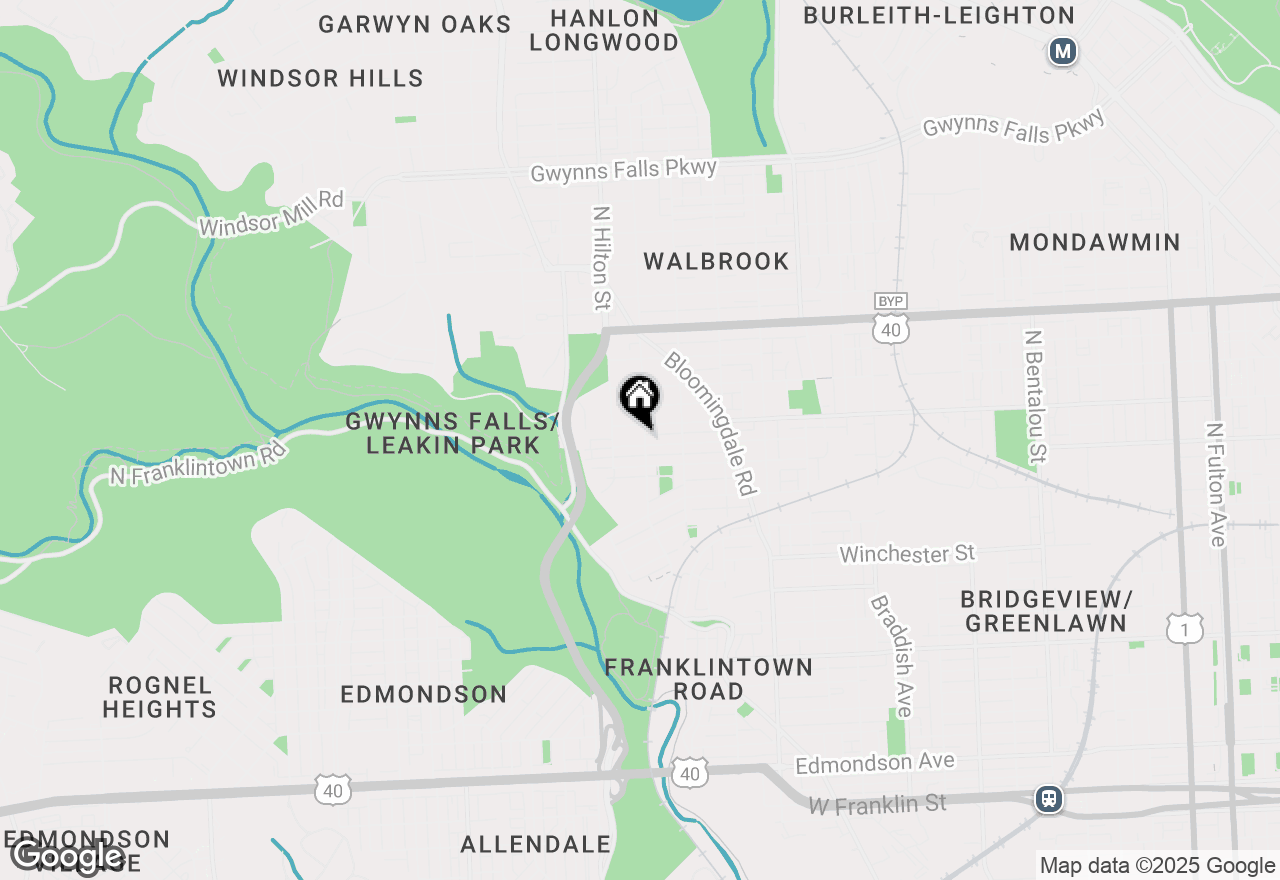 Map of 1528 N Ellamont Street, Baltimore, MD 21216