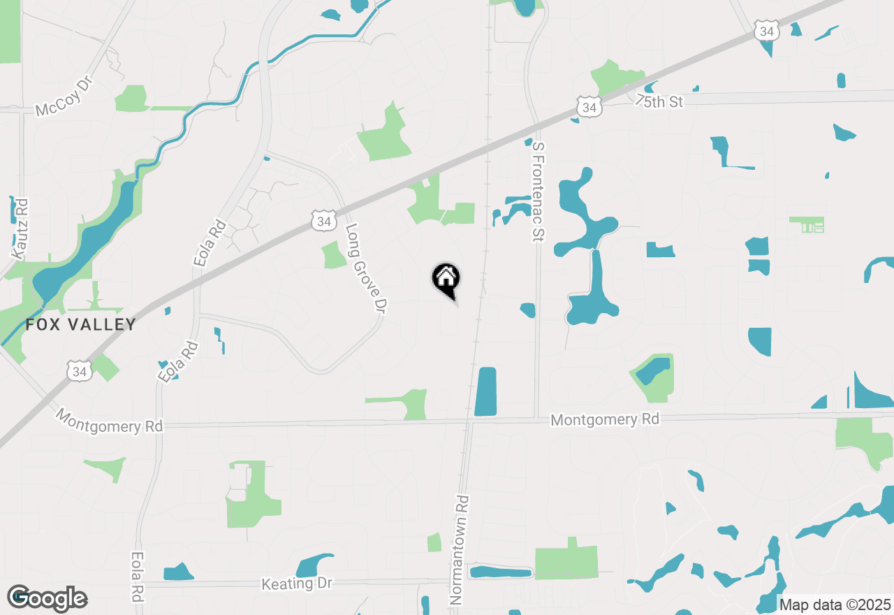 Map of 1002 Pheasant Run Lane, Aurora, IL 60504