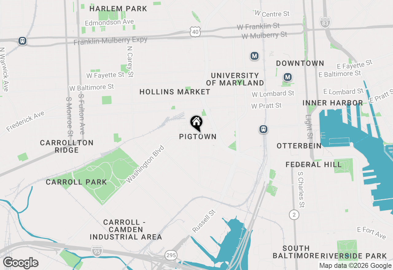 Map of 802 Washington Boulevard, Baltimore, MD 21230