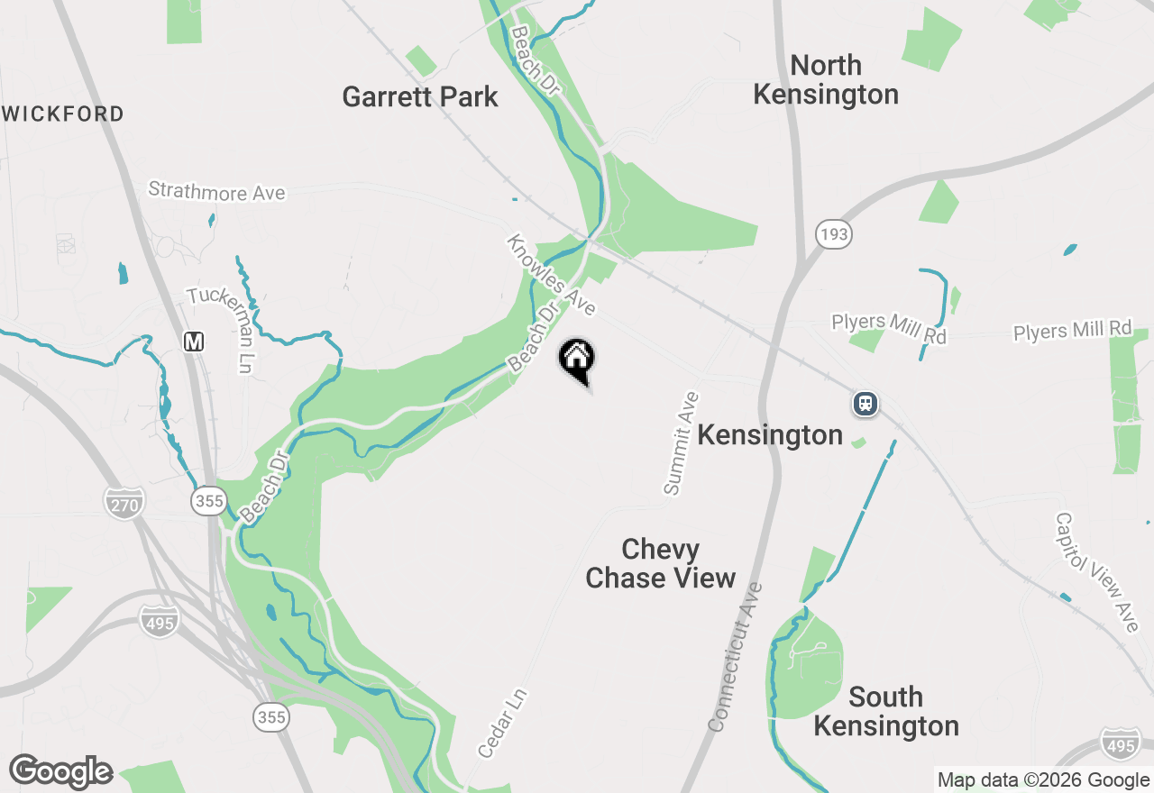 Map of 4403 Brookfield Drive, Kensington, MD 20895