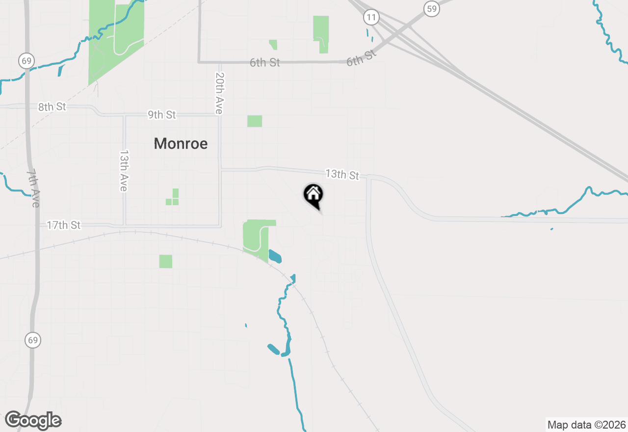 Map of 1614 25th Avenue, Monroe, WI 53566