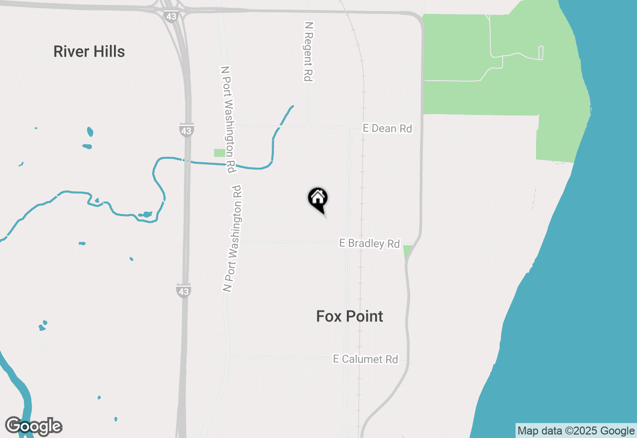 Map of 8031 N Whitney Rd, Fox Point, WI 53217