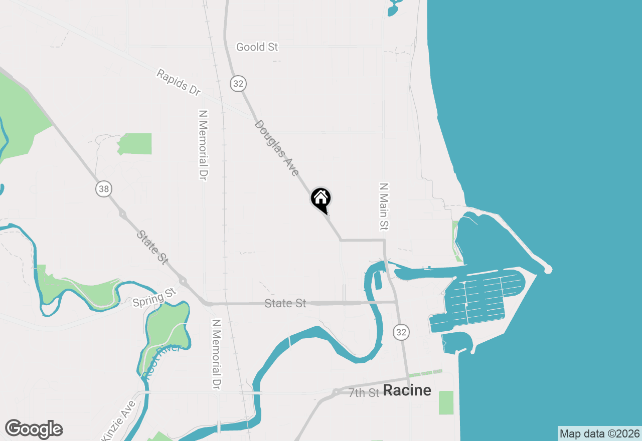 Map of 1245 Superior St, Racine, WI 53404