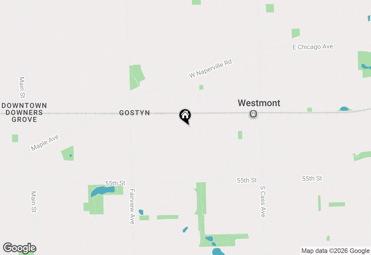 Map of 25 2nd Street, Downers Grove, IL 60515
