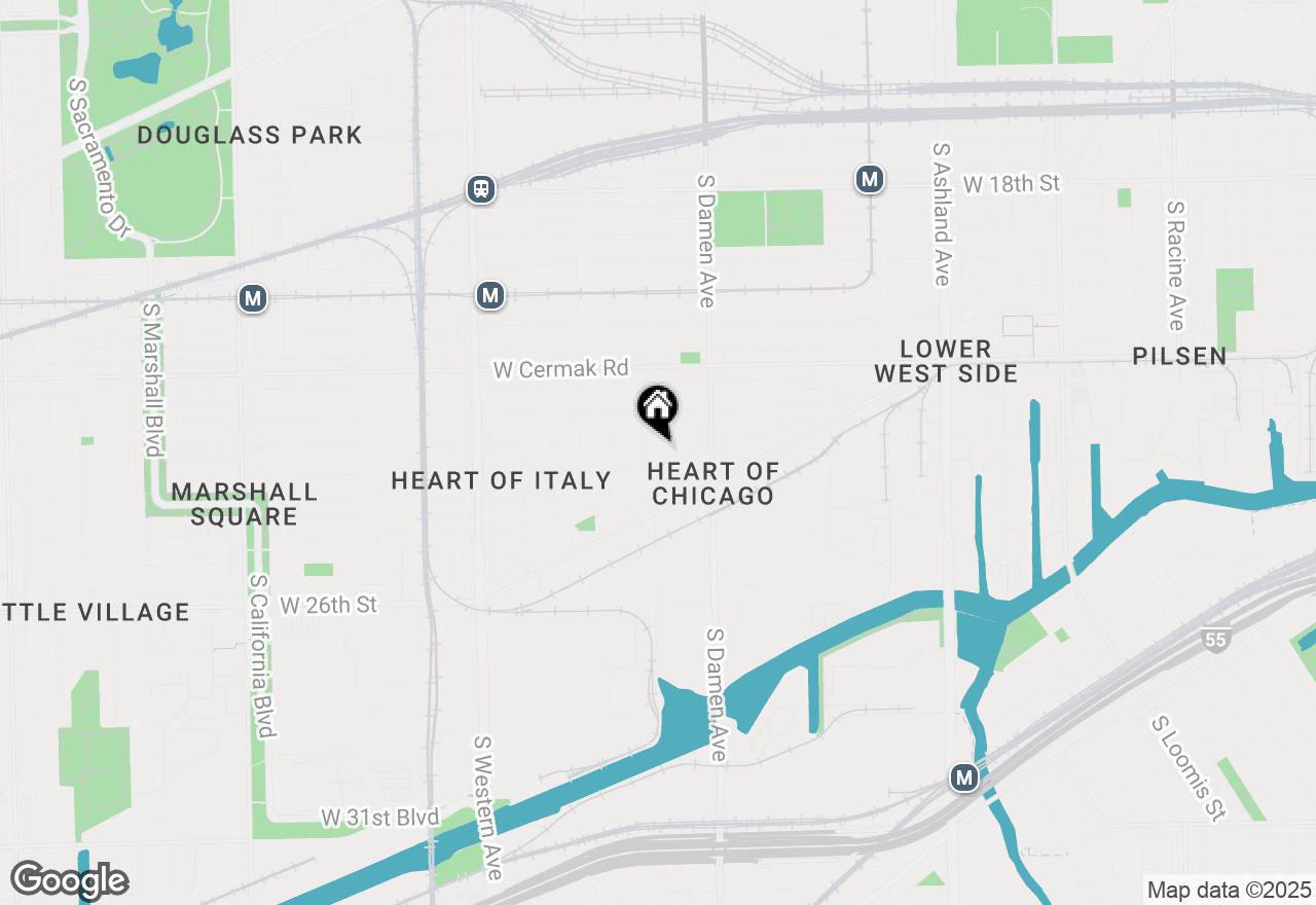 Map of 2329 S Hoyne Avenue, Chicago, IL 60608