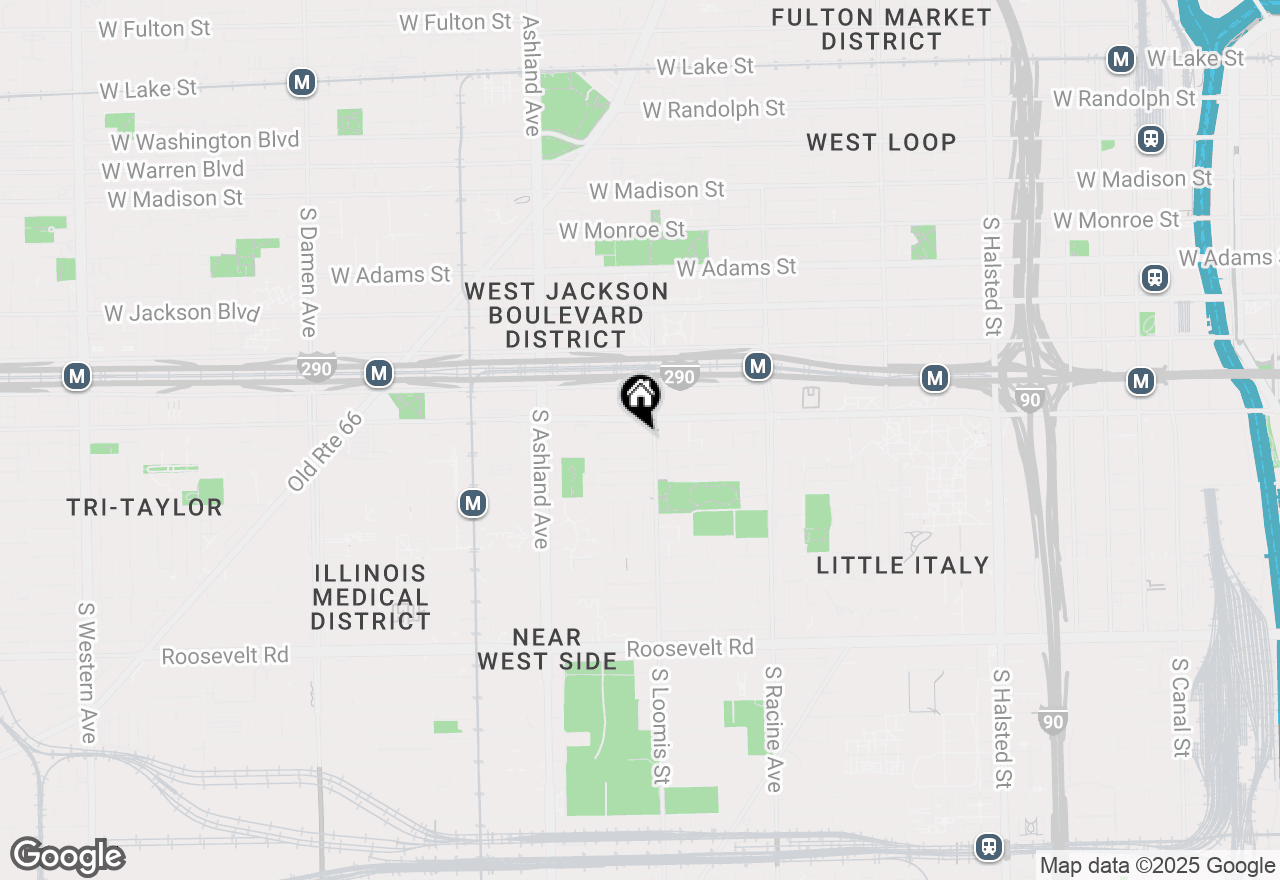 Map of 1412 W Flournoy Street #3, Chicago, IL 60607