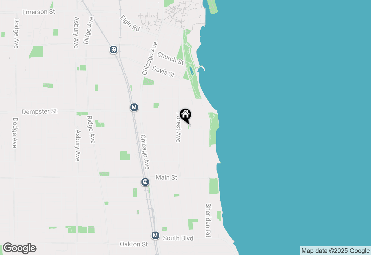 Map of 225 Hamilton Street, Evanston, IL 60202