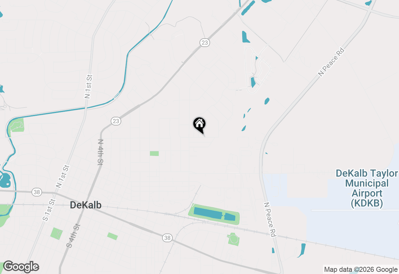 Map of 1424 Clark Street, Dekalb, IL 60115