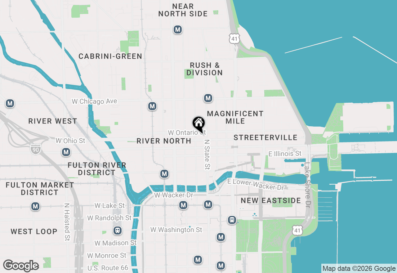 Map of 33 W Ontario Street #20I, Chicago, IL 60654