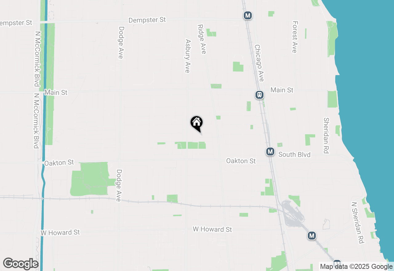 Map of 606 Barton Avenue, Evanston, IL 60202