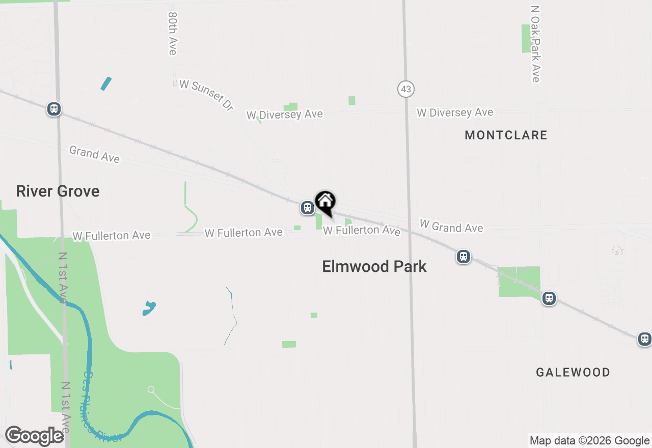 Map of 2411 N 75th Avenue, Elmwood Park, IL 60707