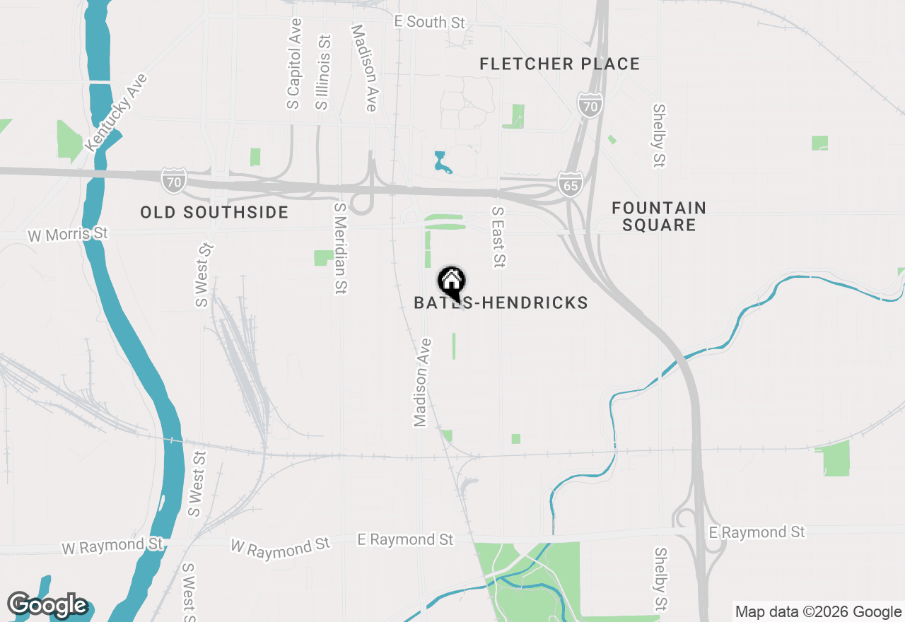 Map of 1410 S Alabama Street, Indianapolis, IN 46225