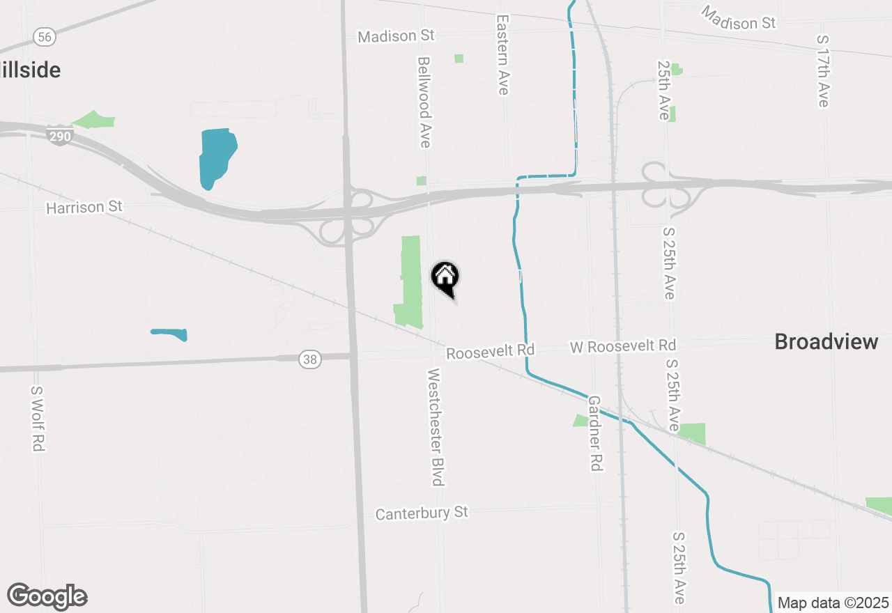 Map of 1016 Hull Avenue, Westchester, IL 60154