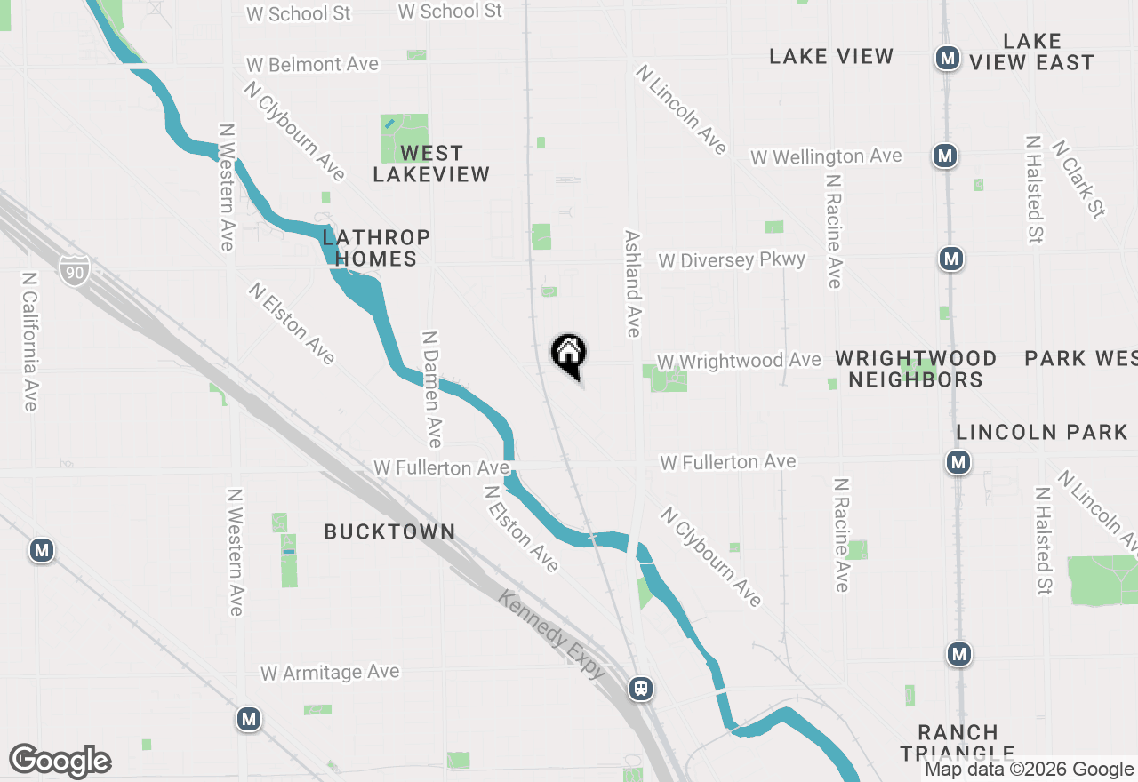 Map of 1701 W Terra Cotta Place #E, Chicago, IL 60614