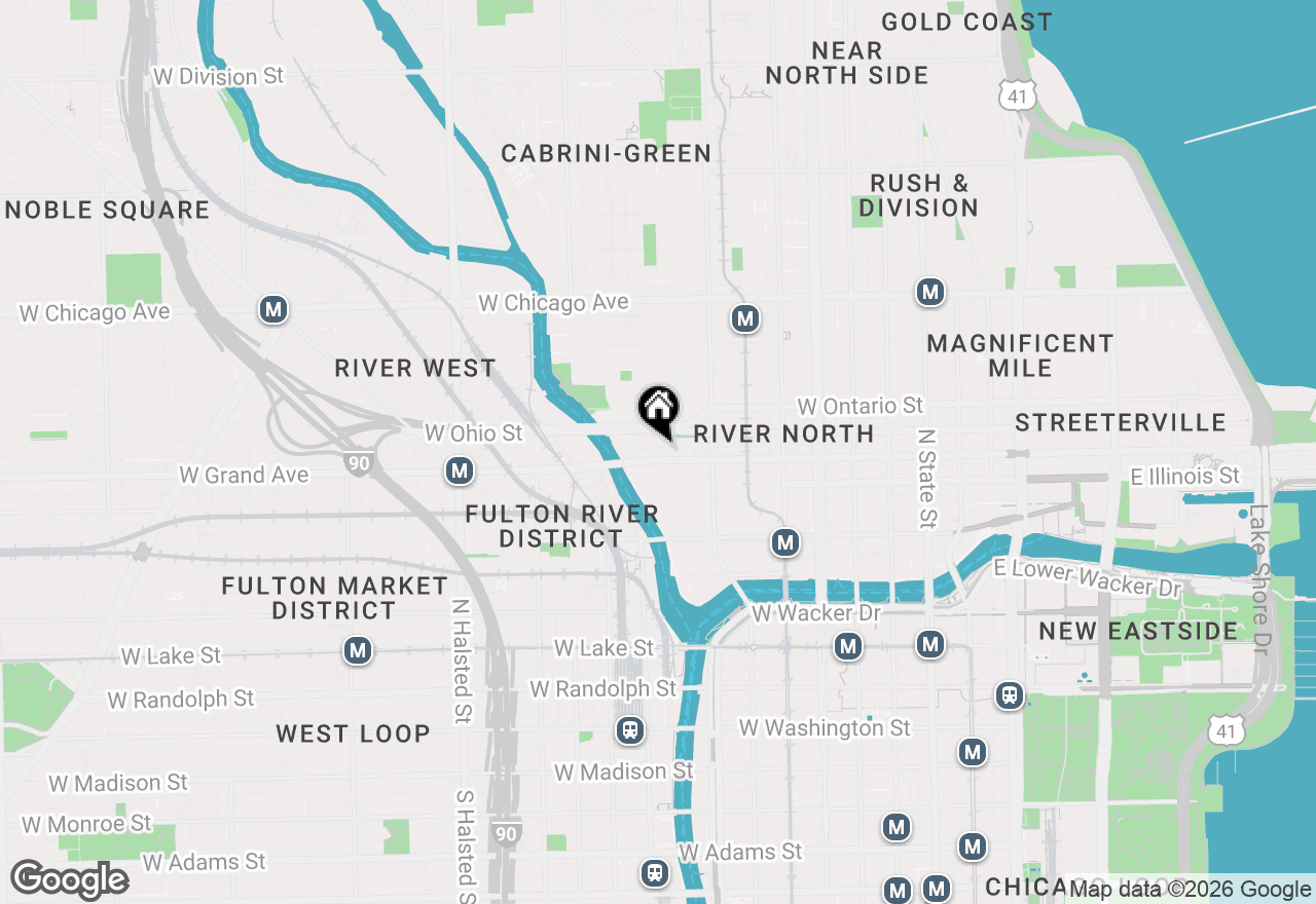 Map of 420 W Grand Avenue #1A, Chicago, IL 60654