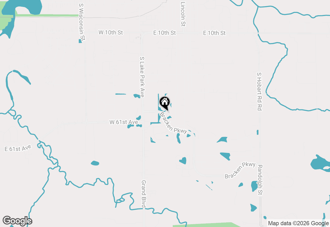 Map of 1538 Lake Street, Hobart, IN 46342