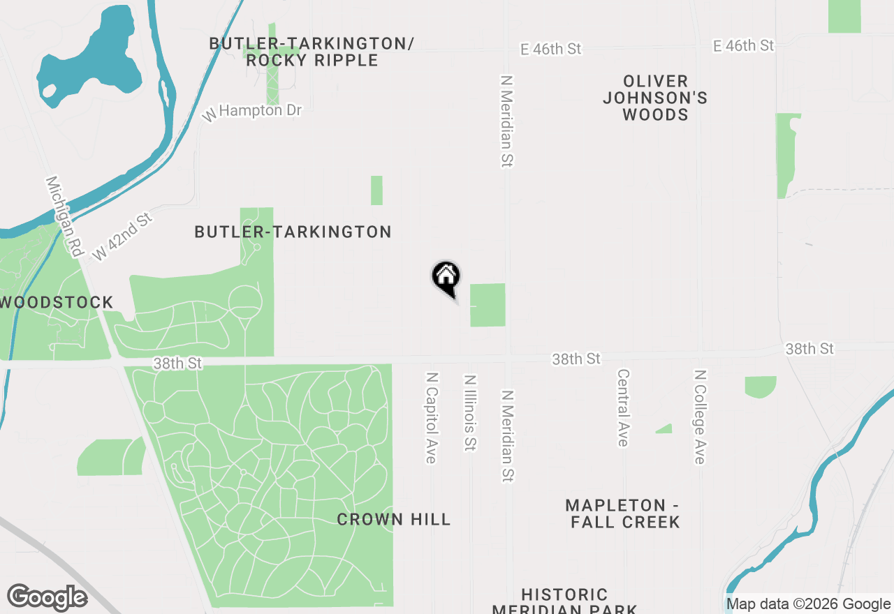 Map of 3934 N Kenwood Avenue, Indianapolis, IN 46208